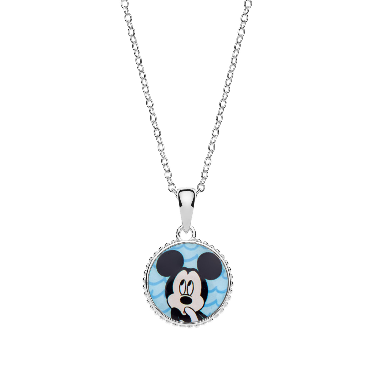 Mickey Mouse Halskæde i Sterlingsølv fra Støvring
