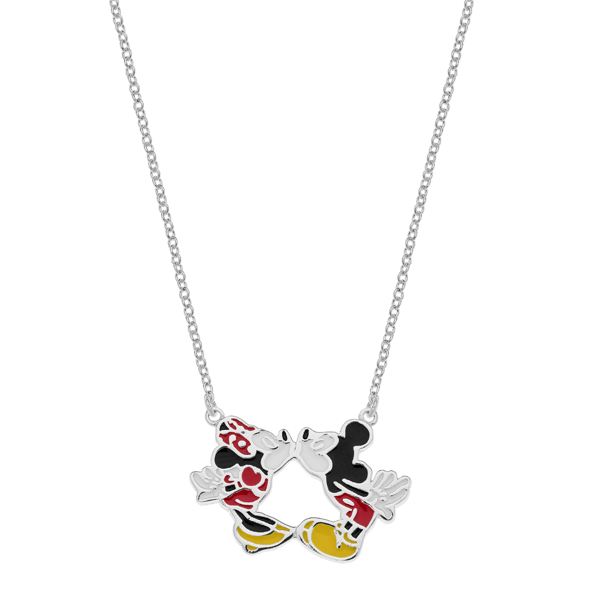 Mickey   Minnie Mouse Sterling Sølv Halskæde Fra Støvring Design